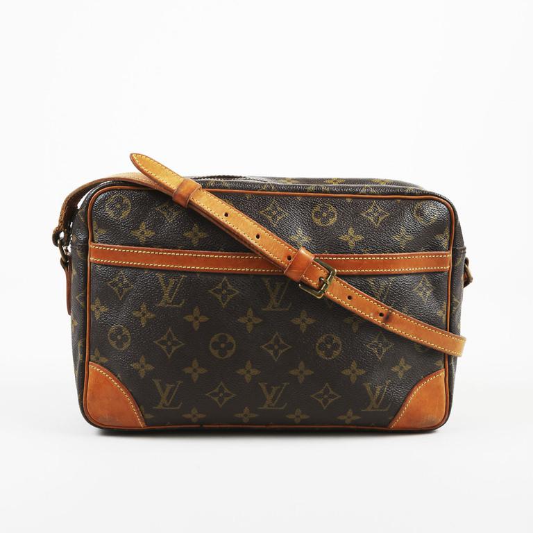 Louis Vuitton Vintage Brown Monogram Coated Canvas &quot;trocadero 30&quot; Shoulder Bag - Lyst