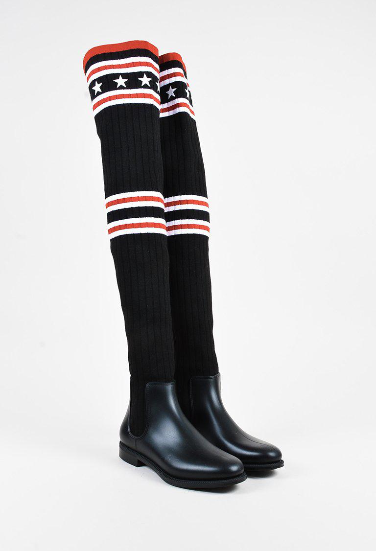 thigh high rubber rain boots