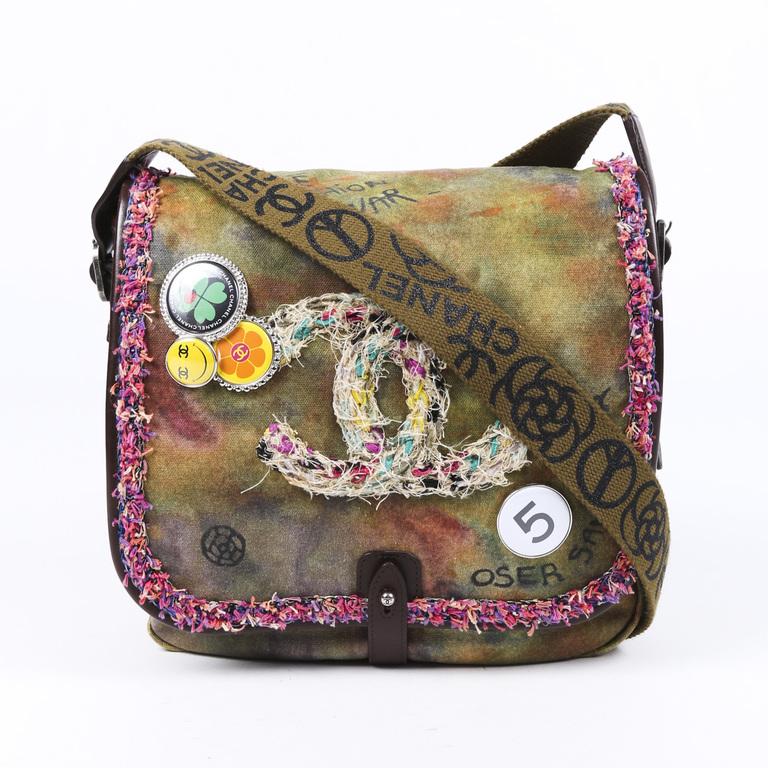 chanel graffiti messenger bag