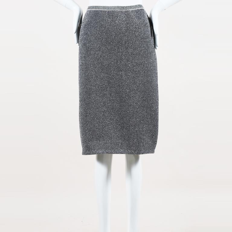 Lyst - Louis Vuitton Glitter Cashmere Pencil Skirt in Metallic