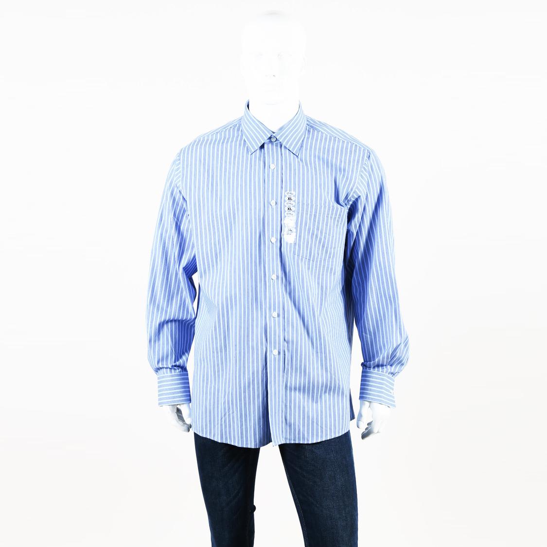 michael kors blue and white striped dress