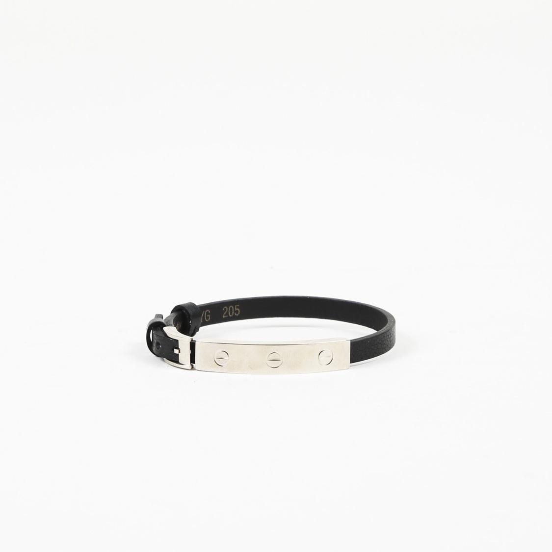 Leather Love 18k White Gold Bracelet 
