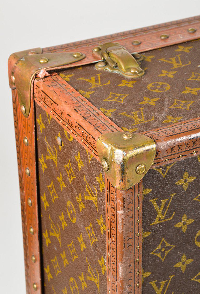 Louis Vuitton Vintage Brown Monogram Coated Canvas Top Handle Suitcase - Lyst