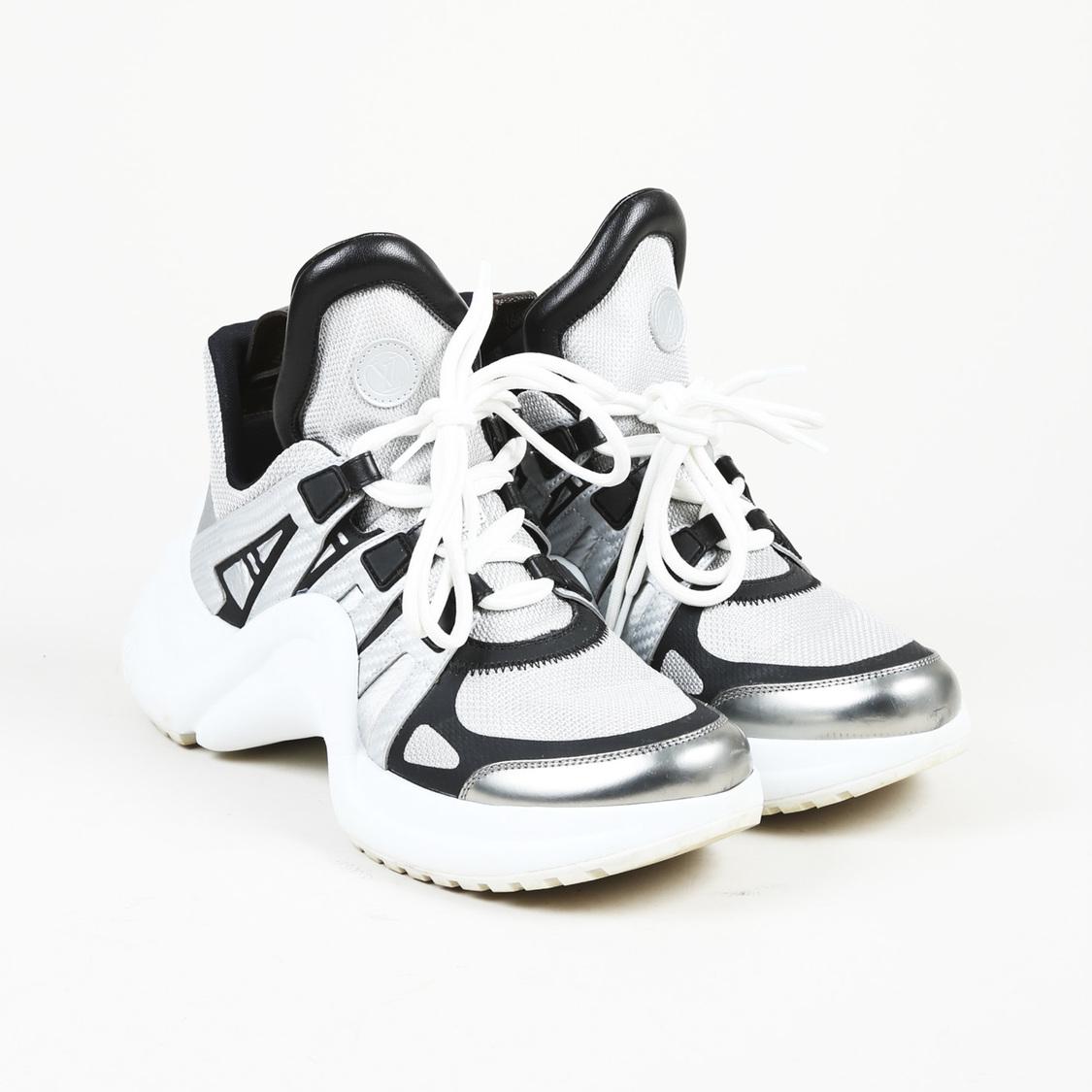 Louis Vuitton &quot;lv Archlight&quot; Calf Leather Sneakers in White/Gray (White) - Lyst