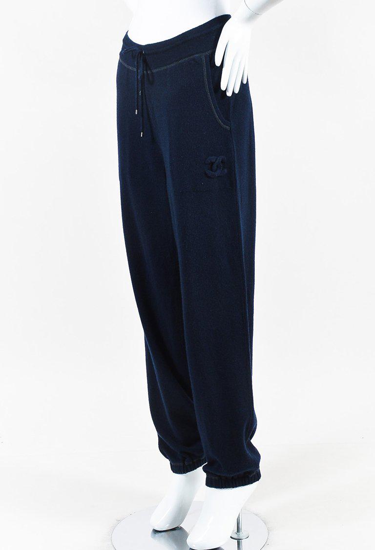blue chanel sweatpants