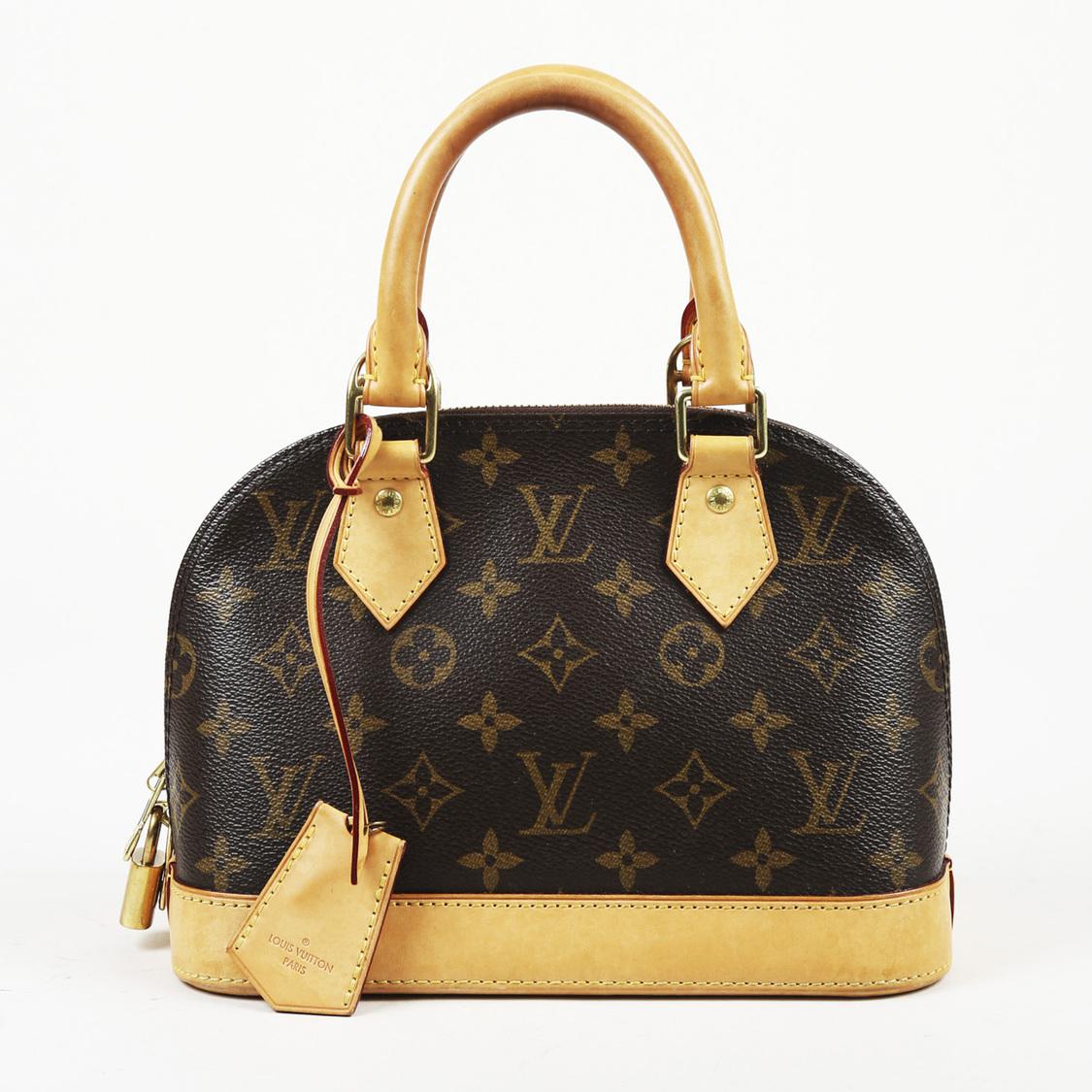 Louis Vuitton &quot;alma Bb&quot; Monogram Coated Canvas Bag in Brown - Lyst