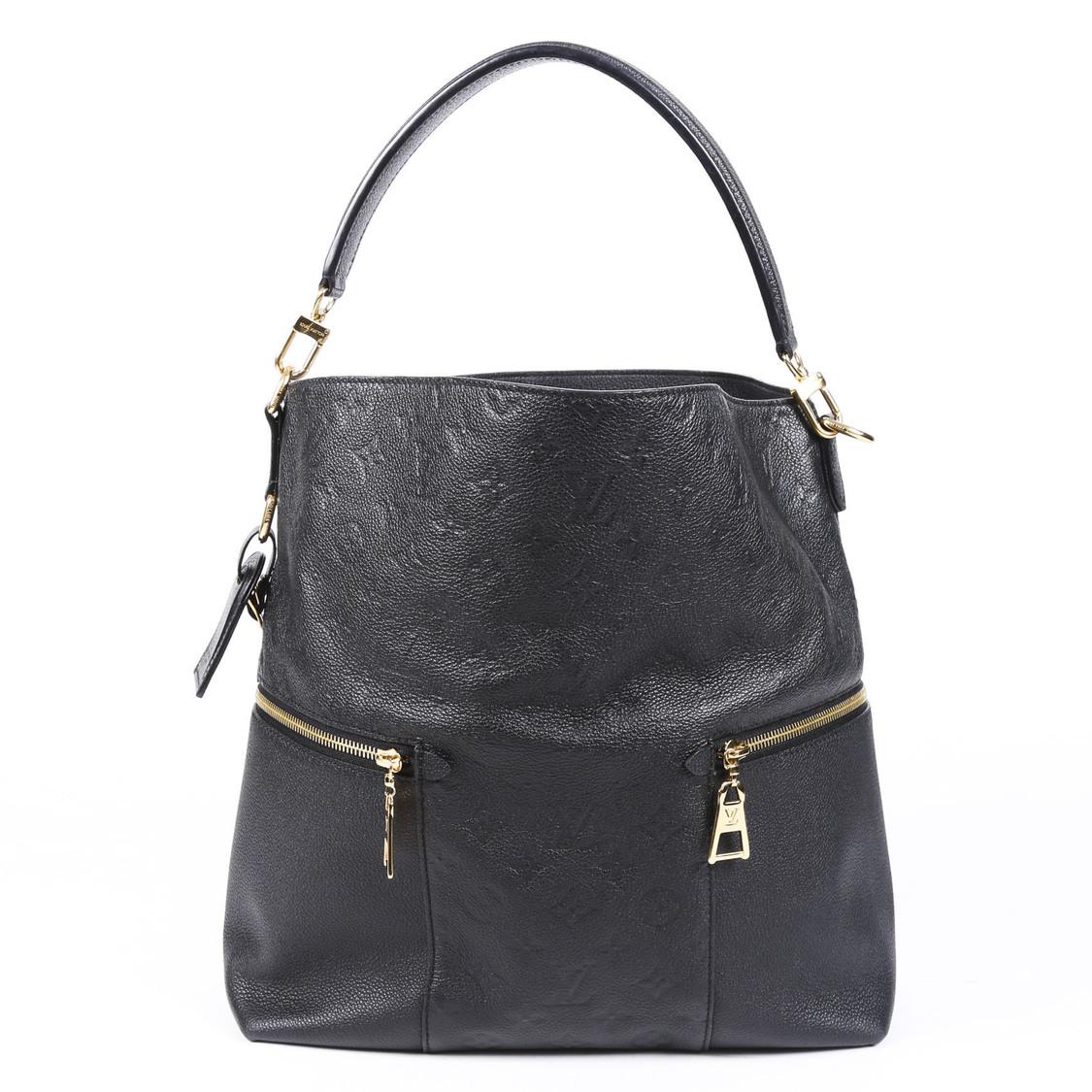 Louis Vuitton Leather Melie Monogram Empreinte Tote Bag in Black - Lyst