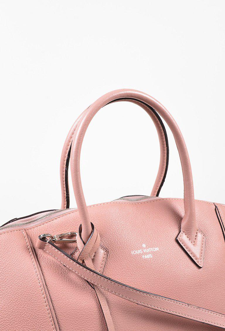 Louis Vuitton Magnolia Pink &quot;taurillon&quot; Leather &quot;lockit Mm&quot; Satchel Bag - Lyst