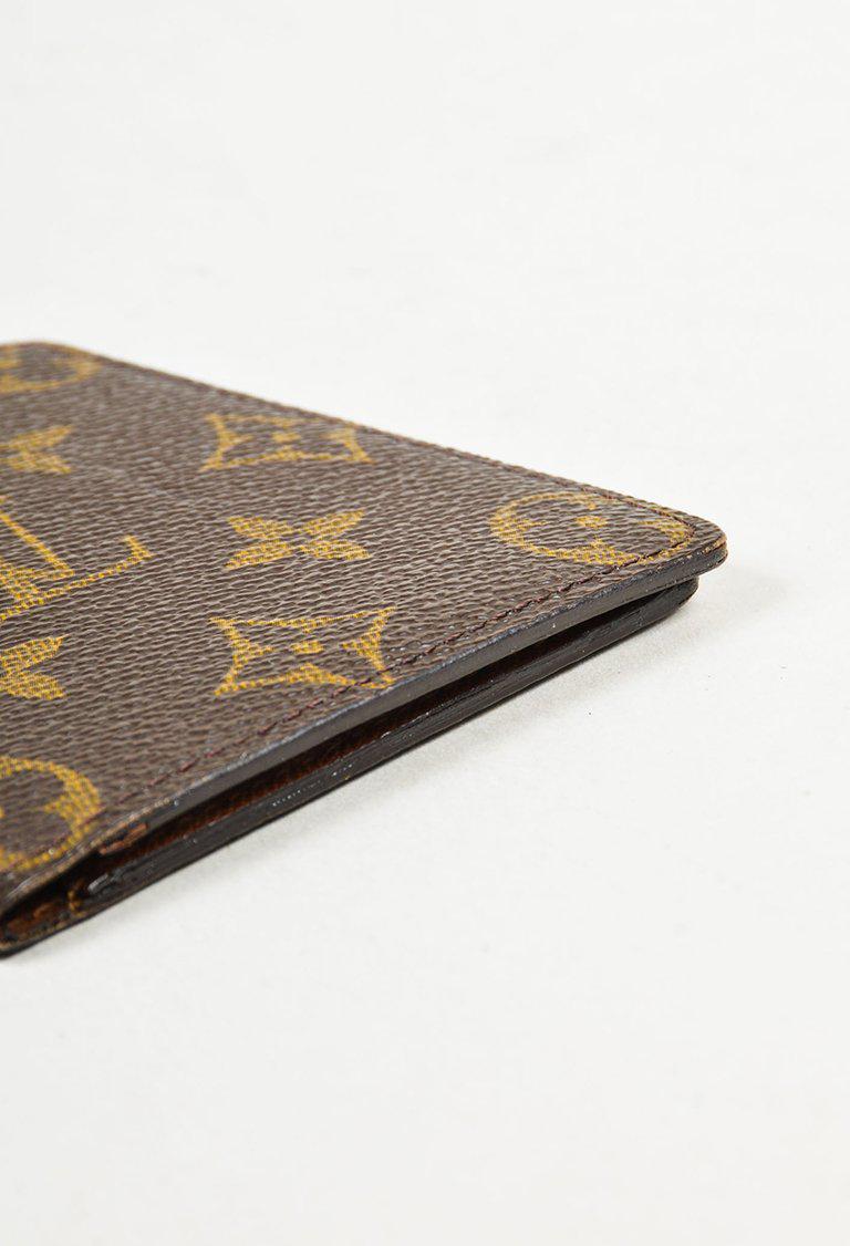 Louis Vuitton Brown Monogram Coated Canvas Bi Fold Wallet for Men - Lyst