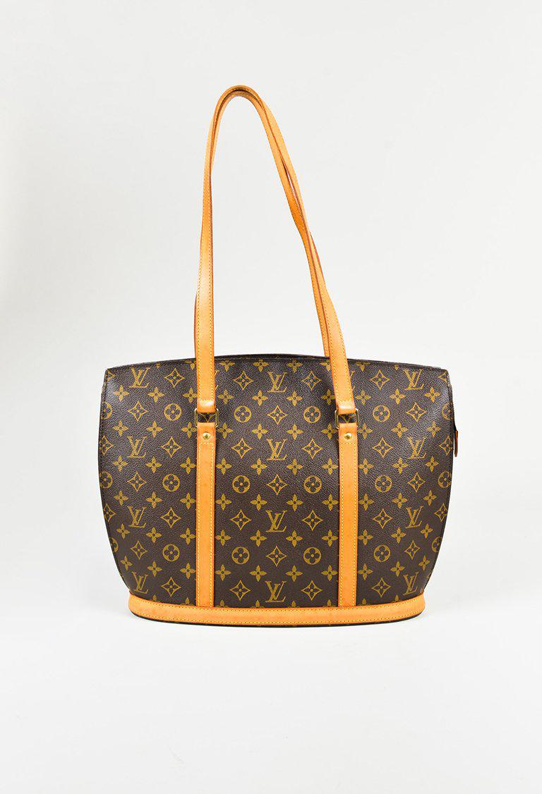 Louis Vuitton Vintage Brown Monogram Coated Canvas &quot;babylone&quot; Tote Bag in Brown - Lyst