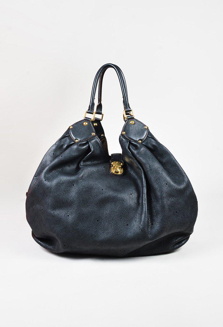 Louis Vuitton Black Monogram &quot;mahina&quot; Leather &quot;l Xl&quot; Hobo Bag - Lyst