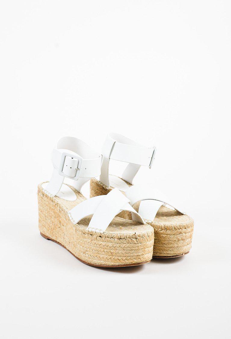 white leather espadrille sandals