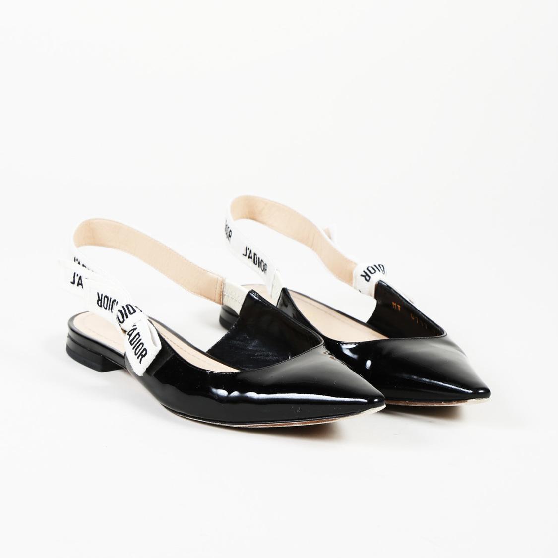 dior flat slingback shoes