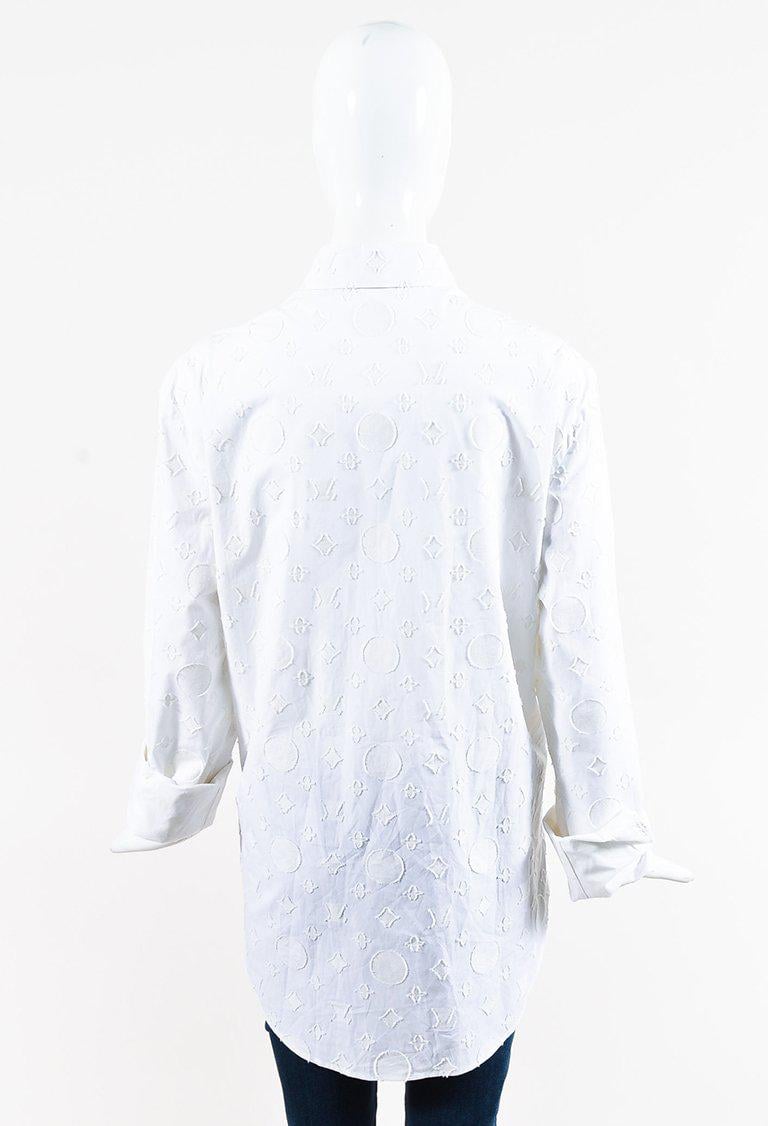 louis vuitton white monogram shirt