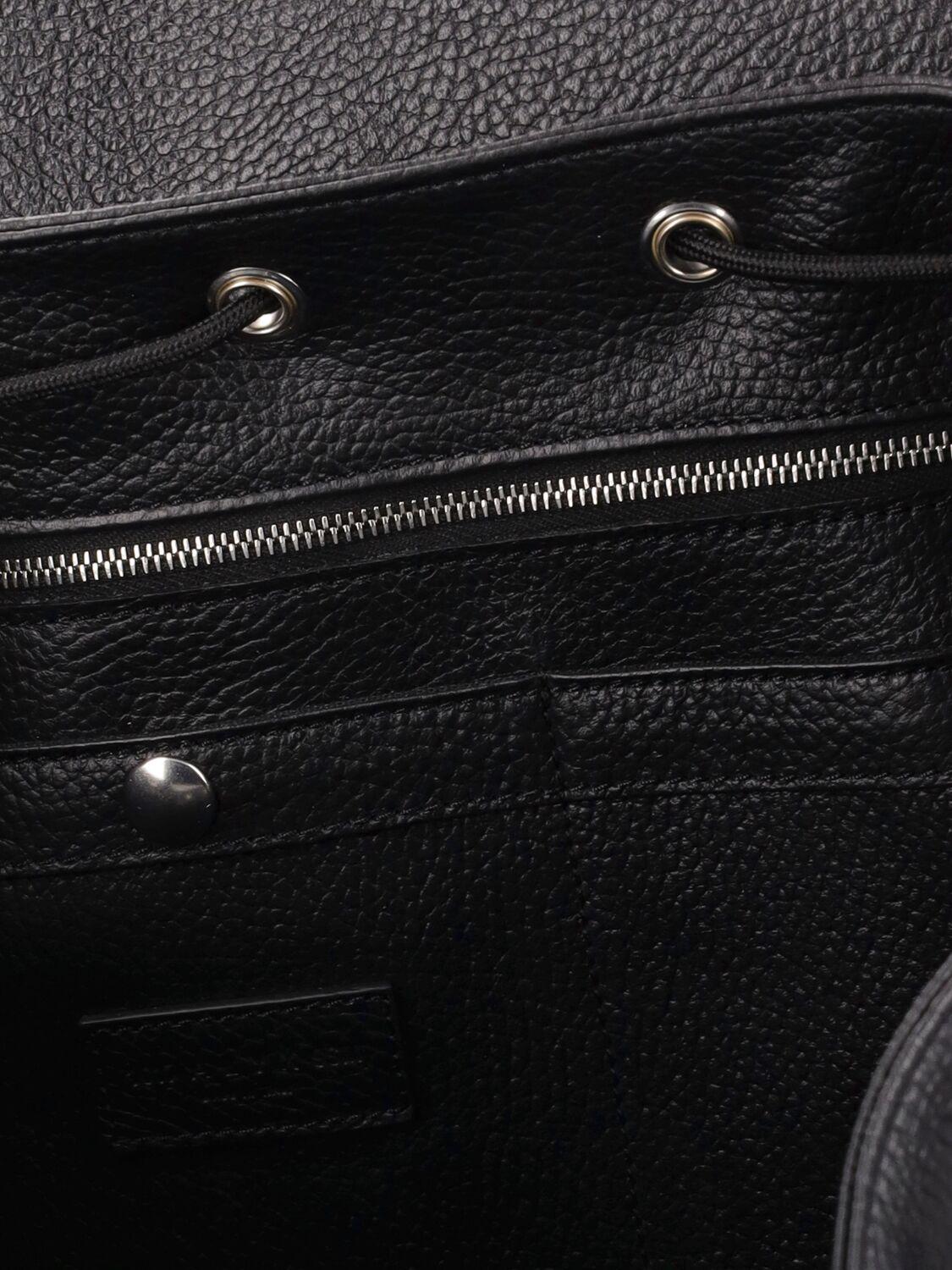 1017 ALYX 9SM Metal Buckle Leather Backpack in Black for Men