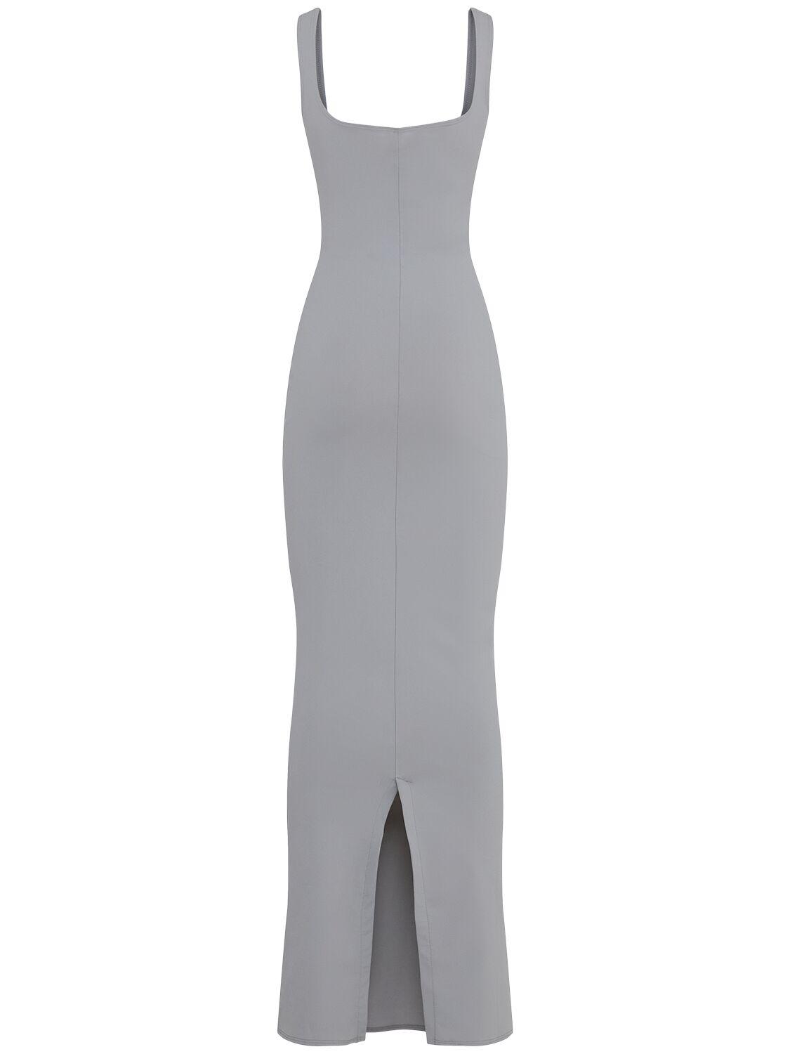 ワンピースその他 Entire Studios Long grey dress in nylon blend Entire Studios Pillar Maxi Dress - Woman Dresses Grey Xs