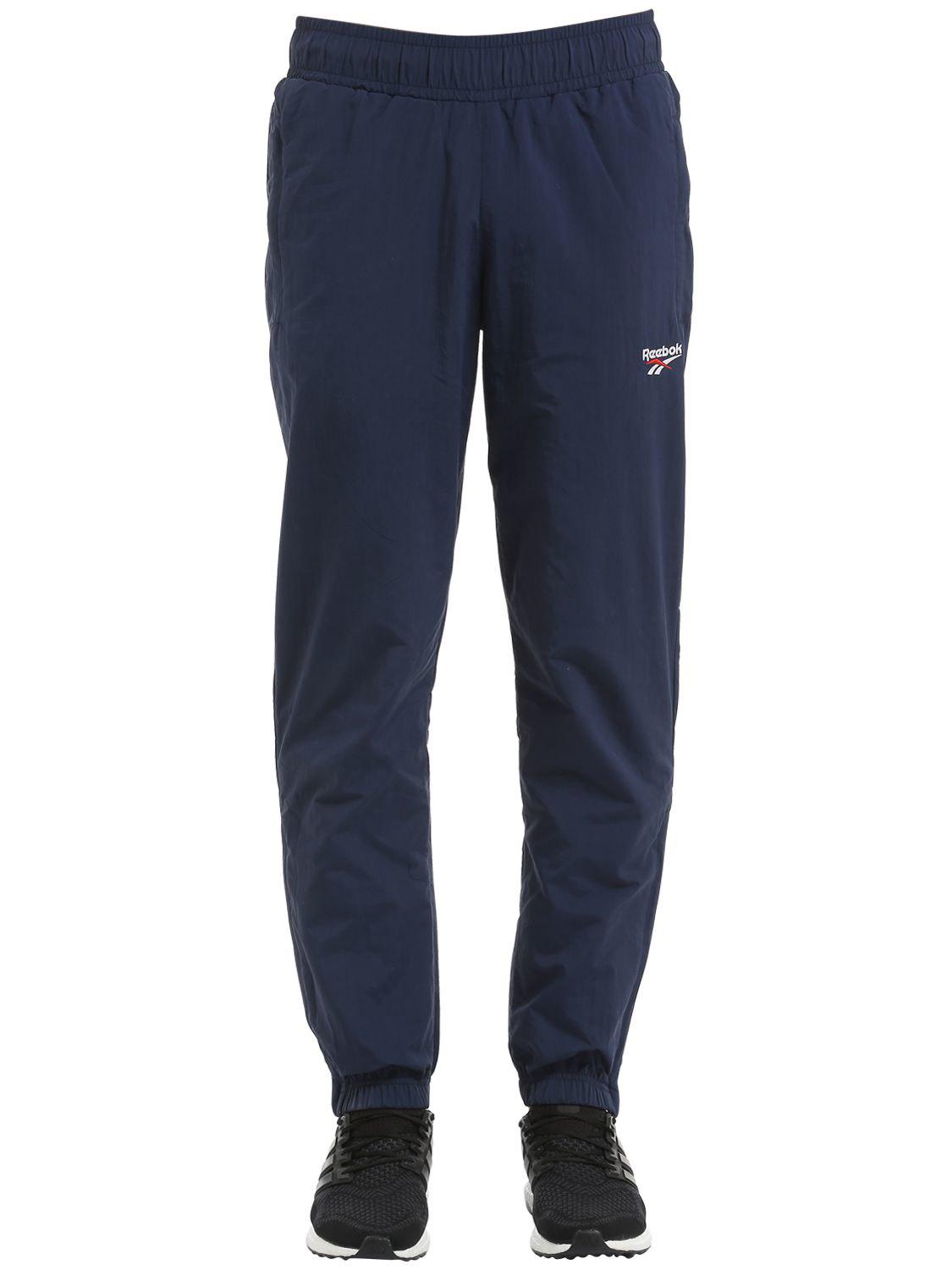 reebok nylon track pants