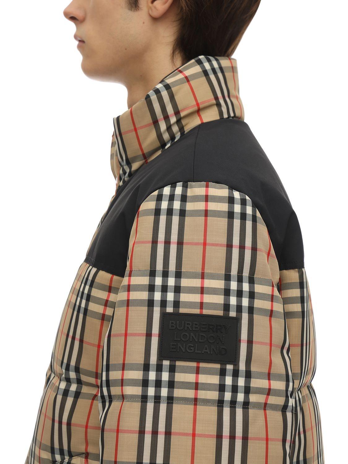 Burberry Reversible Check Techno Down Jacket for Men | Lyst