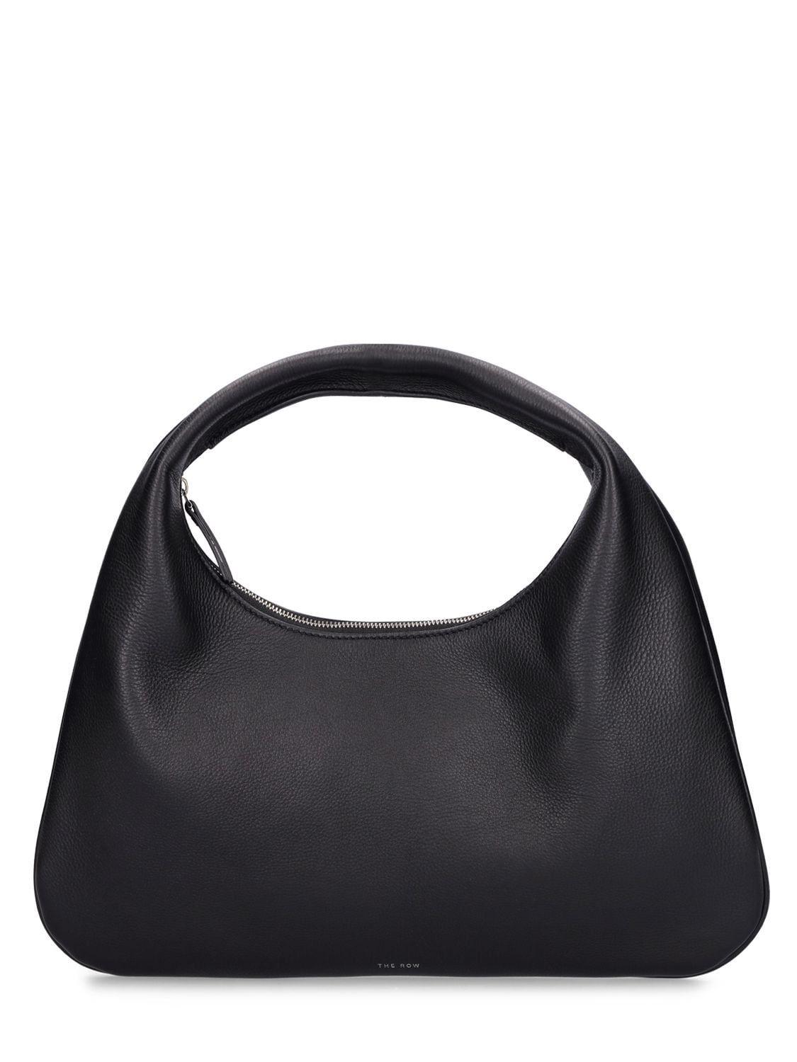 The Row Small Leather Everyday Shoulder Bag in Black Lyst