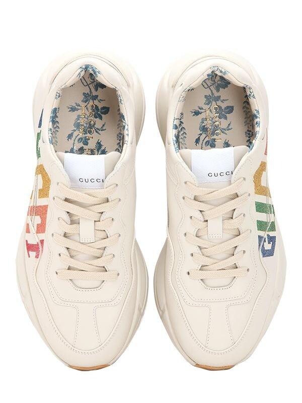 gucci rhyton glitter gucci leather sneaker