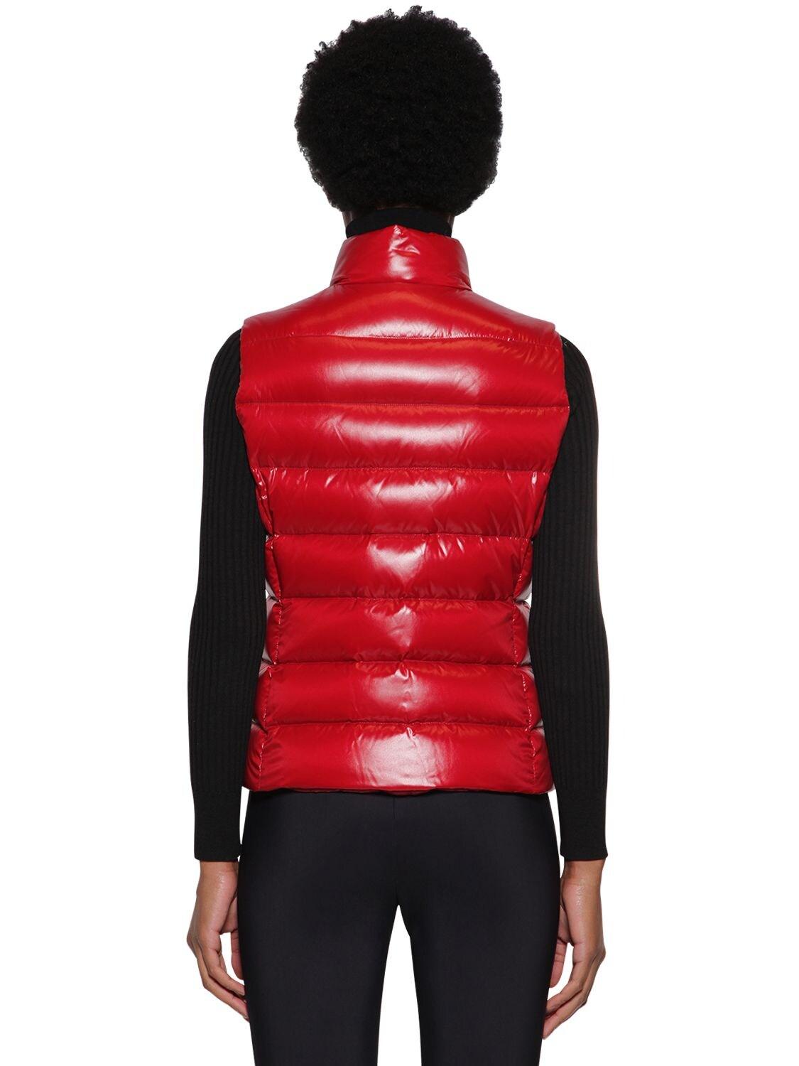 Download Moncler Synthetic Ghany Nylon Down Vest in Red - Lyst