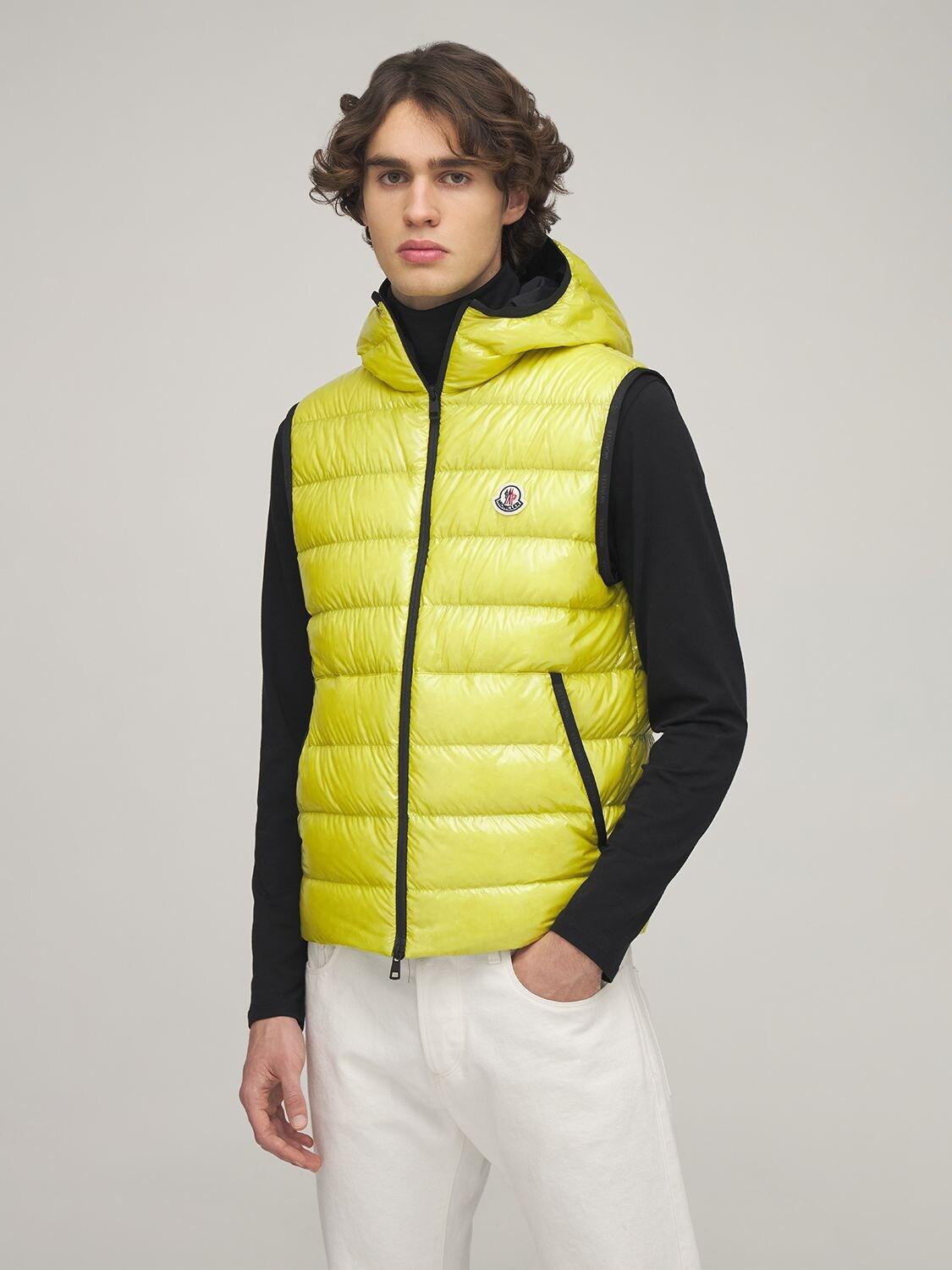 Moncler Lappe Down Vest in Lime Green (Green) for Men | Lyst