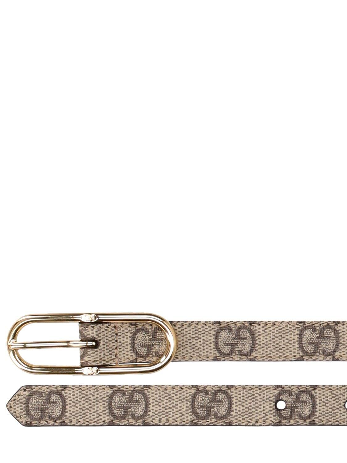 Gucci Reversible Supreme Leather Belt with GG Metal Buckle