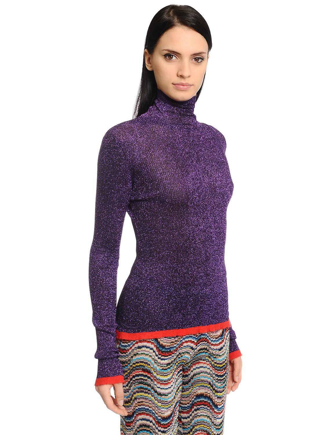 purple turtleneck outfit