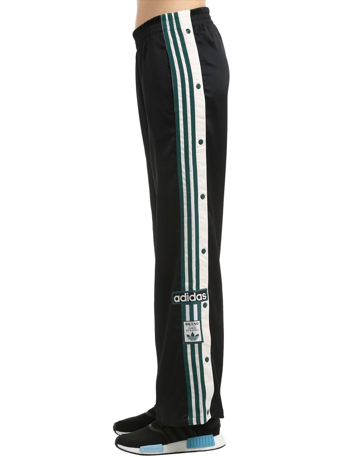 snap button track pants mens