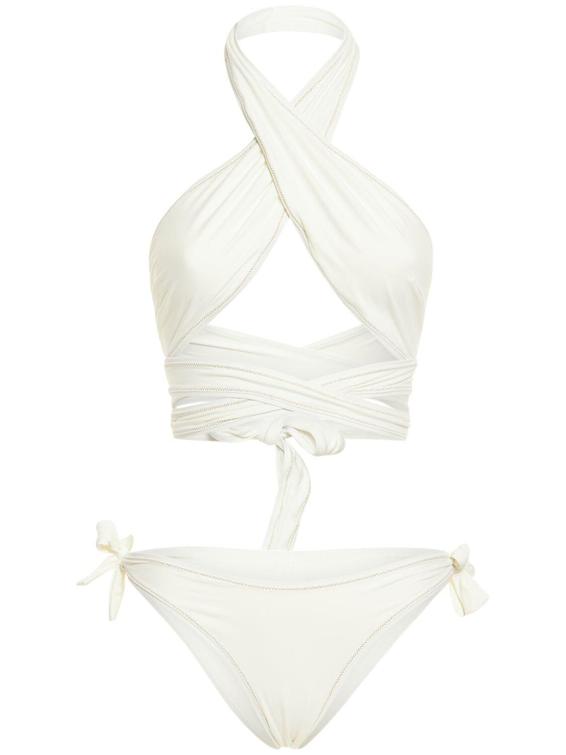 Reina Olga Showhorse Bikini in White | Lyst UK