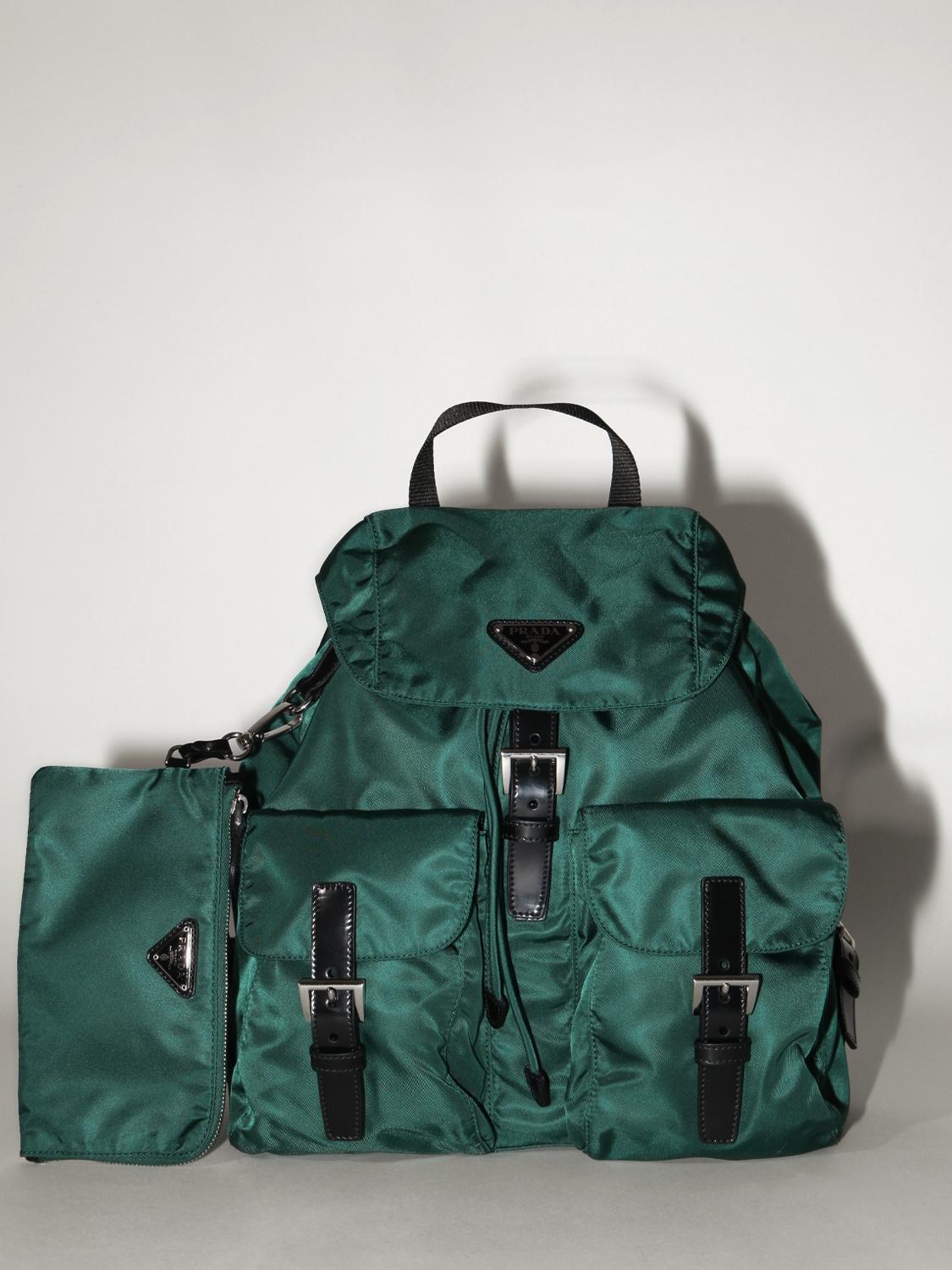 prada canvas backpack