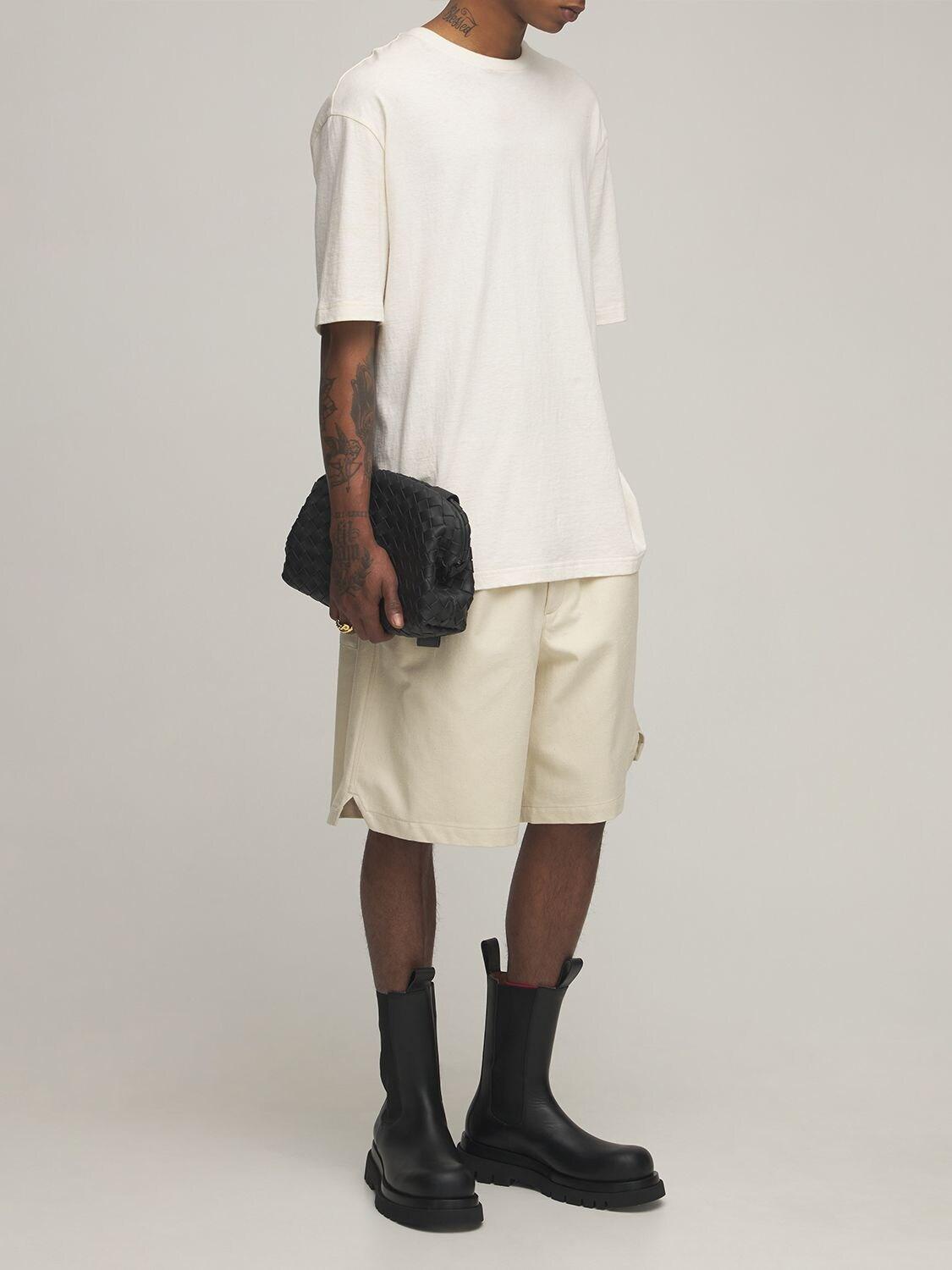 Bottega Veneta Leather Lug Combat Rubberised Chelsea Boots In Black For Men Save 44 Lyst