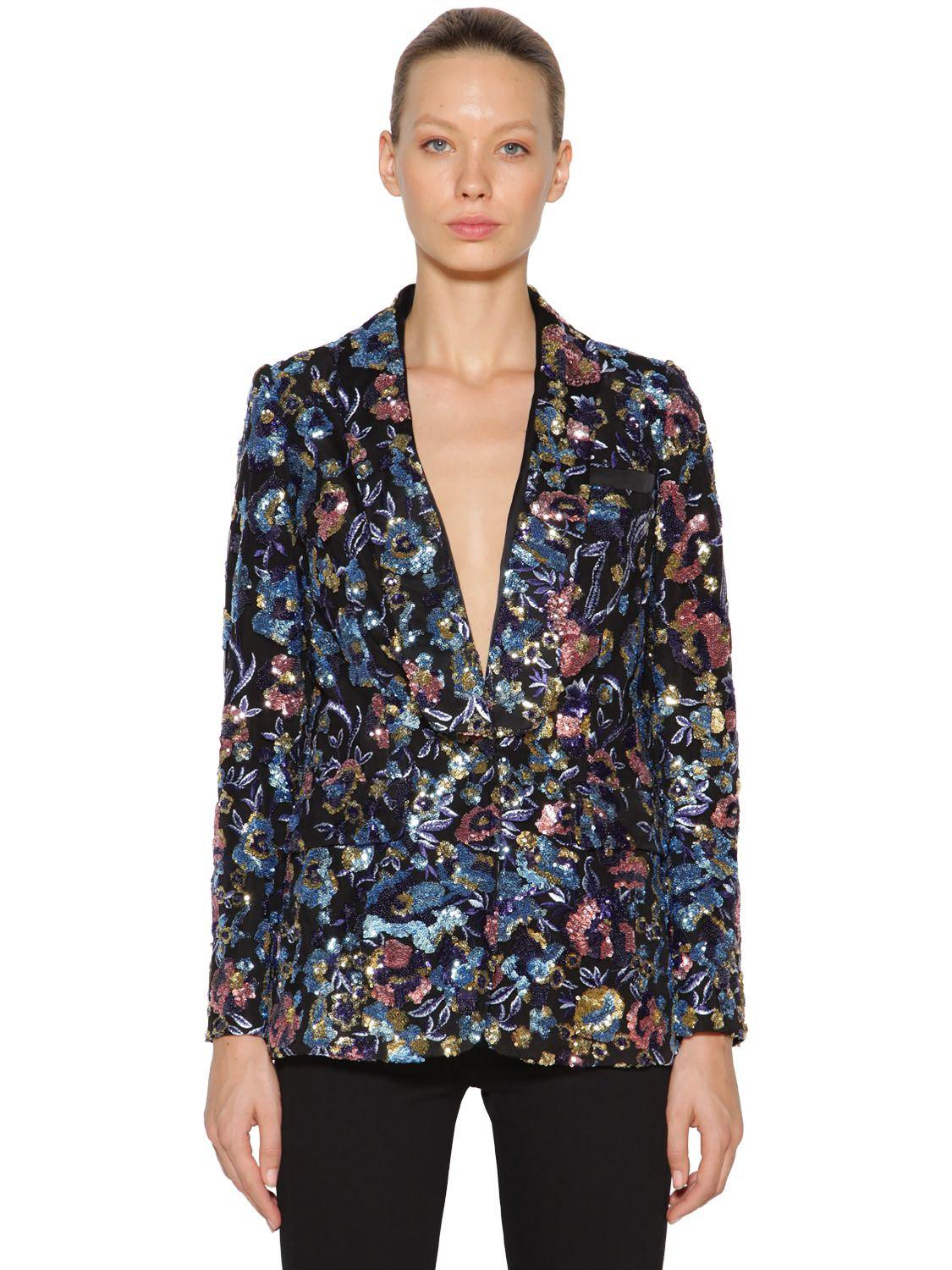 multicolor sequin blazer