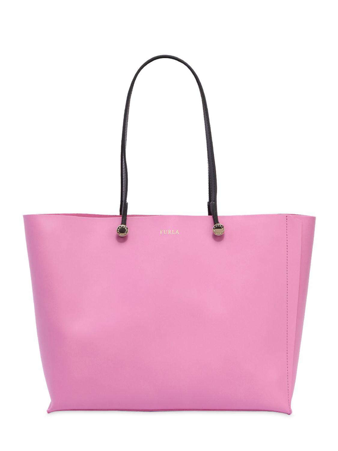 Lyst Furla Eden Leather Tote Bag In Pink Furla Pink Eden Leather Tote Bag Lyst View Fullscreen