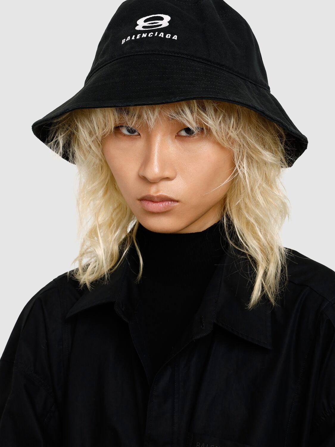 Balenciaga コットンドリルバケットハット ブラック | Lyst