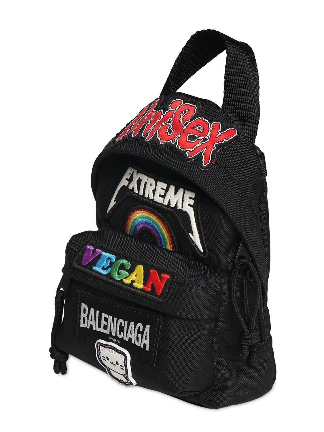 Balenciaga Gamer Patch Oversized Nylon Backpack in Black for Men | Lyst