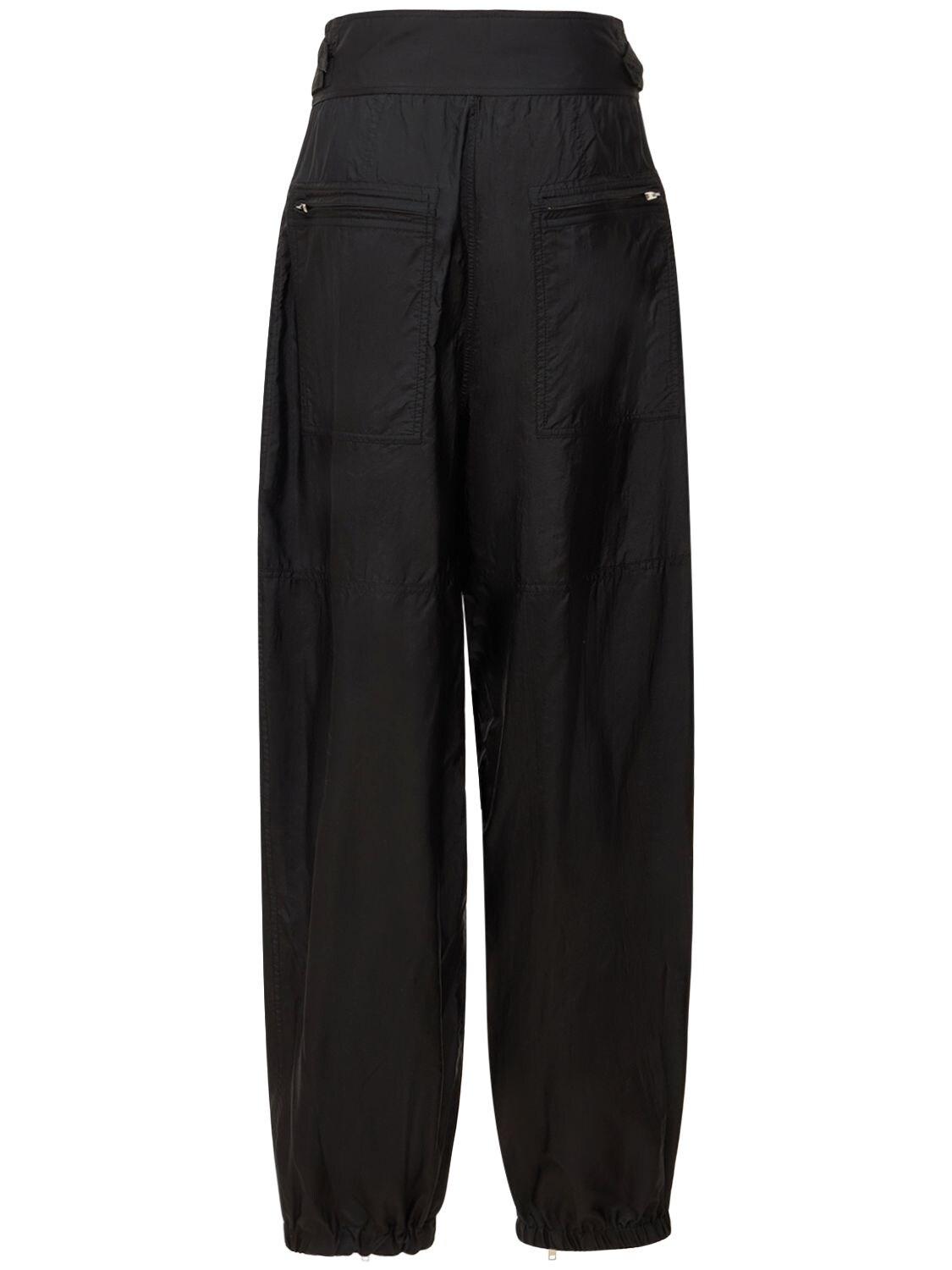Isabel Marant Olga Sporty Silk Blend Pants in Black | Lyst Canada