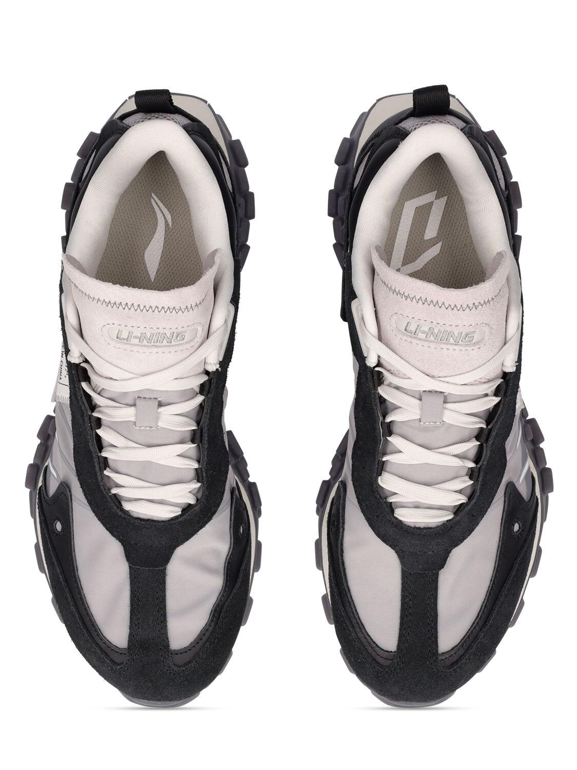 Li-ning Super Light Ace Leather & Tech Sneakers in White/Black (Black) for  Men | Lyst