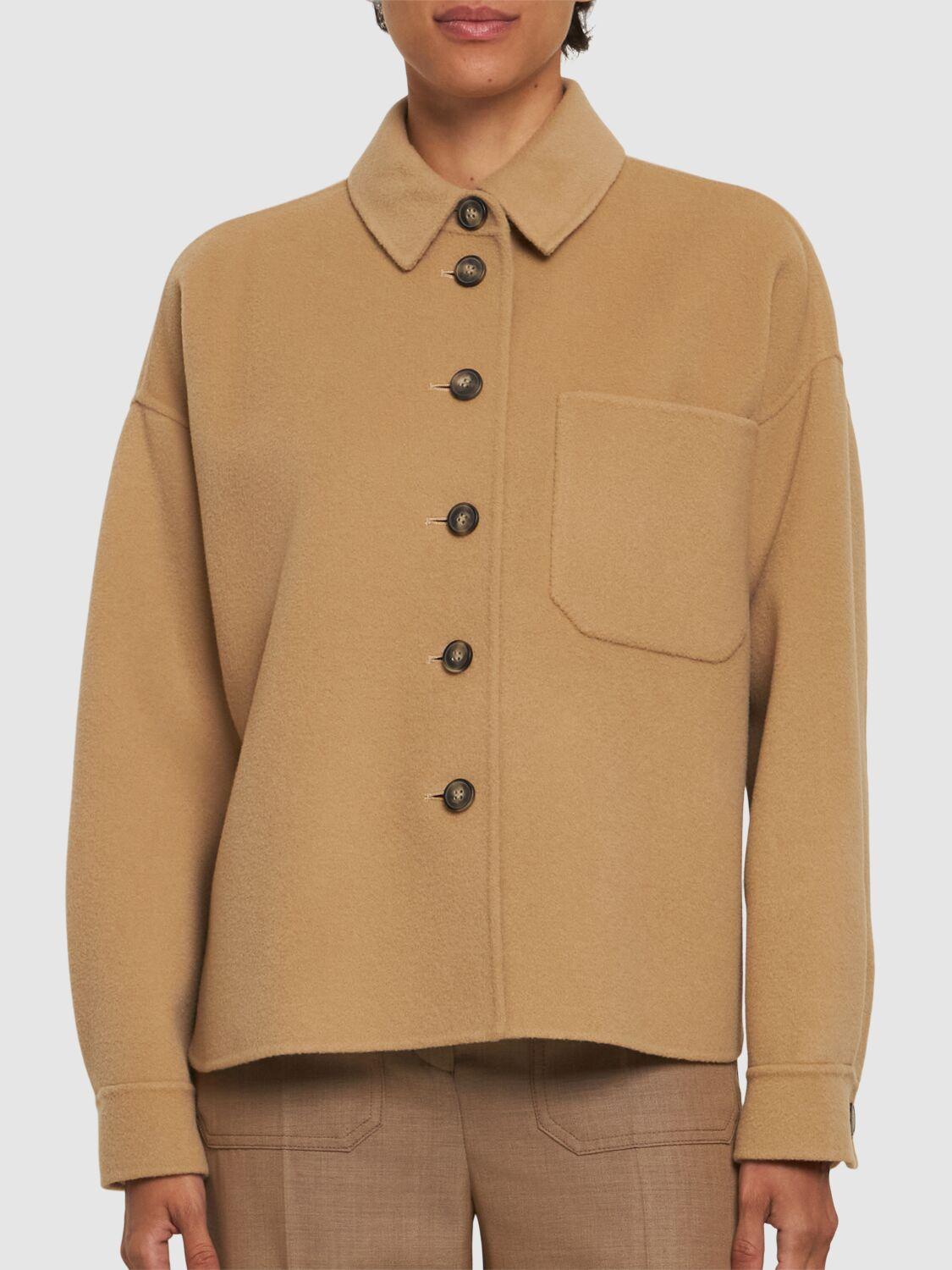 Weekend by Maxmara Emiro ウールシャツジャケット ナチュラル