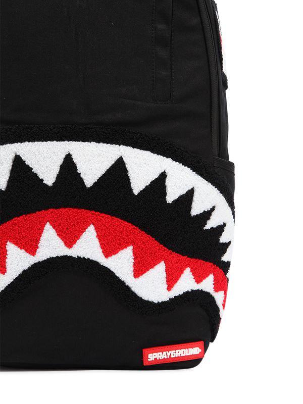 Sprayground Ghost Shark Patches Canvas Backpack in Black for Men | Lyst