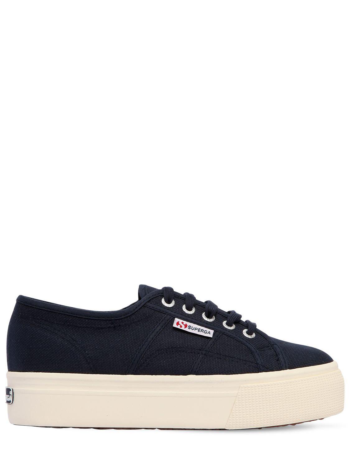 superga platform navy