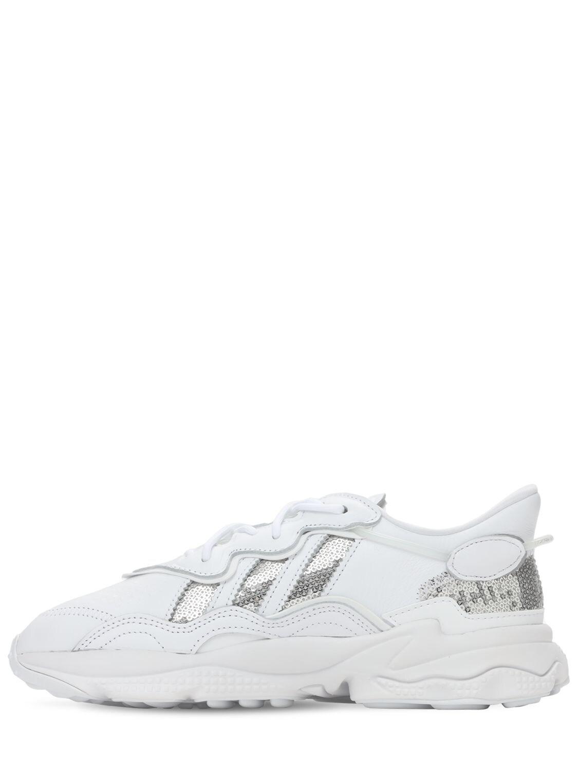 adidas Originals Ozweego Sequined Sneakers in White | Lyst