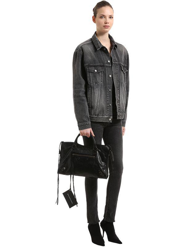 balenciaga classic city logo strap