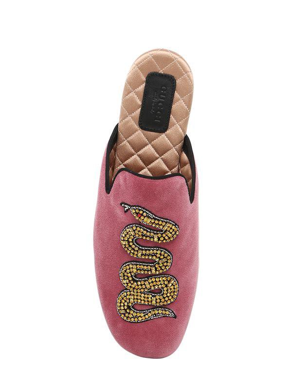 gucci mules snake