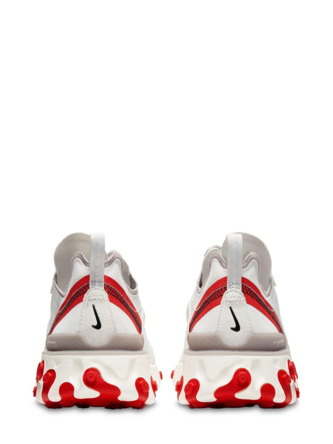 Nike Rubber React Element 55 In Platinum Red Red Save 31 Lyst