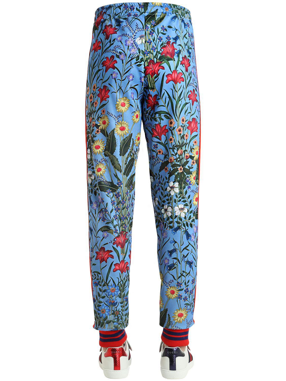 blue gucci track pants