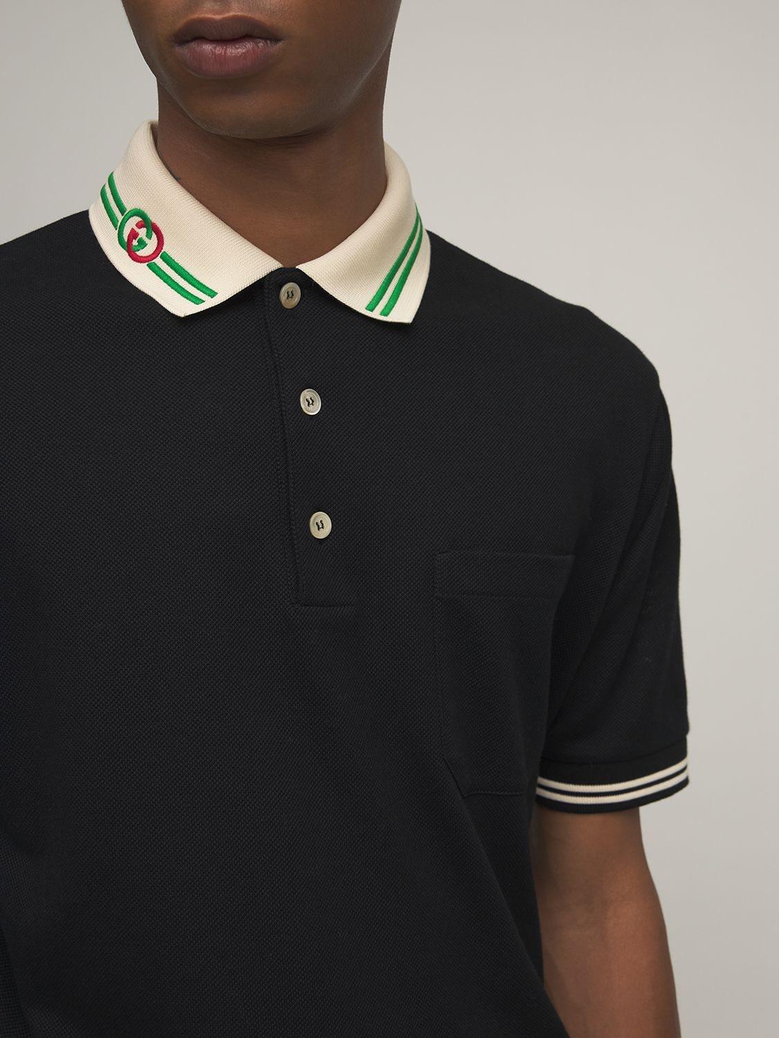 Gucci Interlocking G Cotton Piquet Polo 