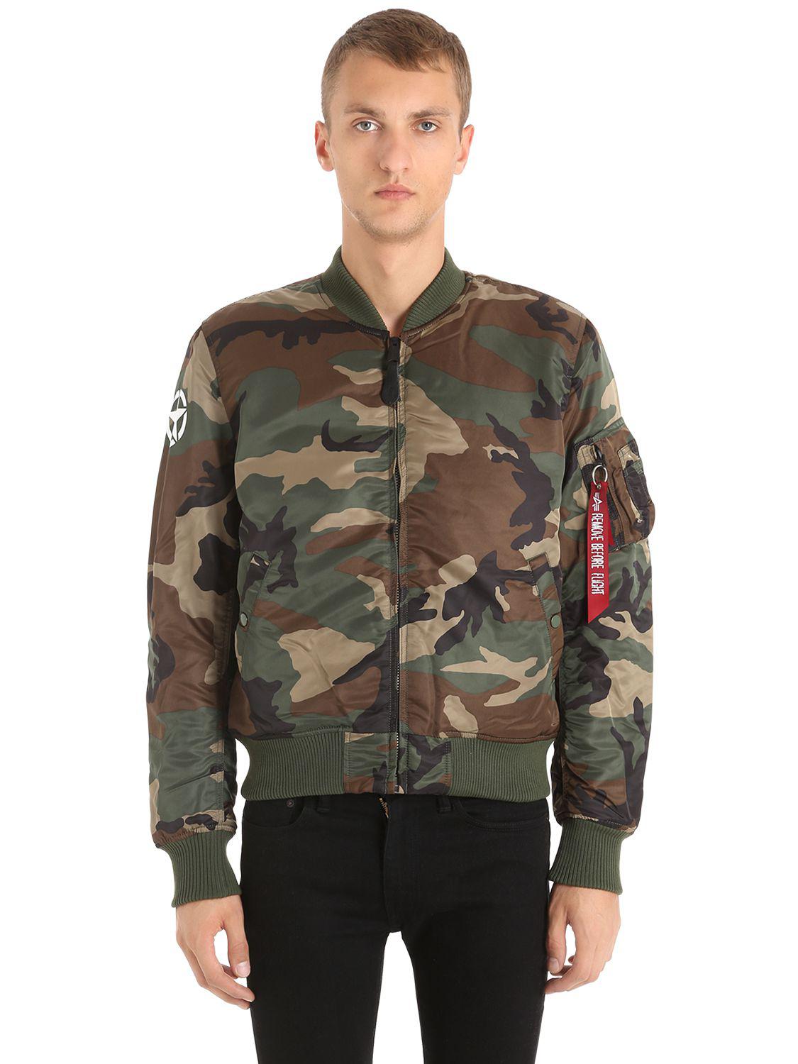 Alpha Industries Ma-1 Vf Army Slim Camo Bomber Jacket for Men - Lyst