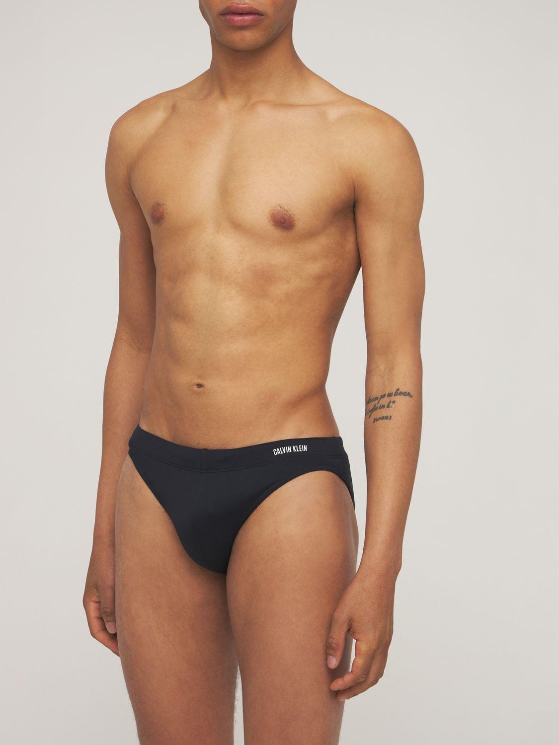 Calvin Klein Intense Power Fashion Swim Briefs in Black for Men - Lyst