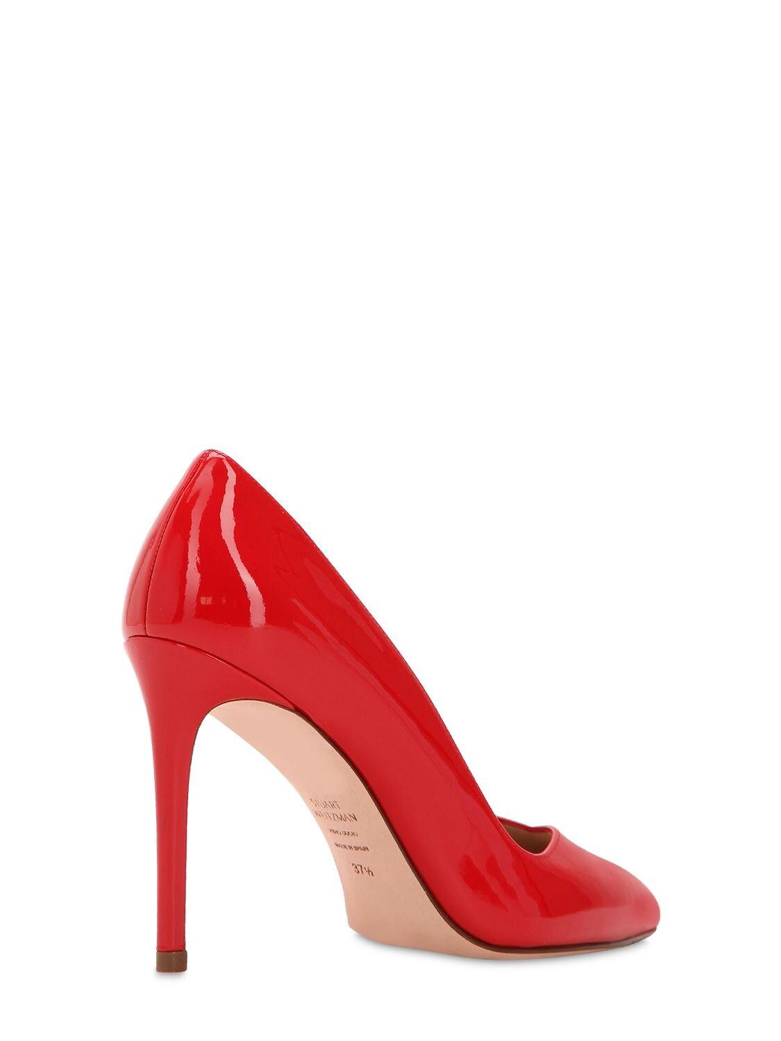 Stuart Weitzman 95mm Anny Patent Leather Pumps in Red - Lyst